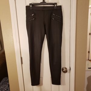 Express Black Zipper Leggings